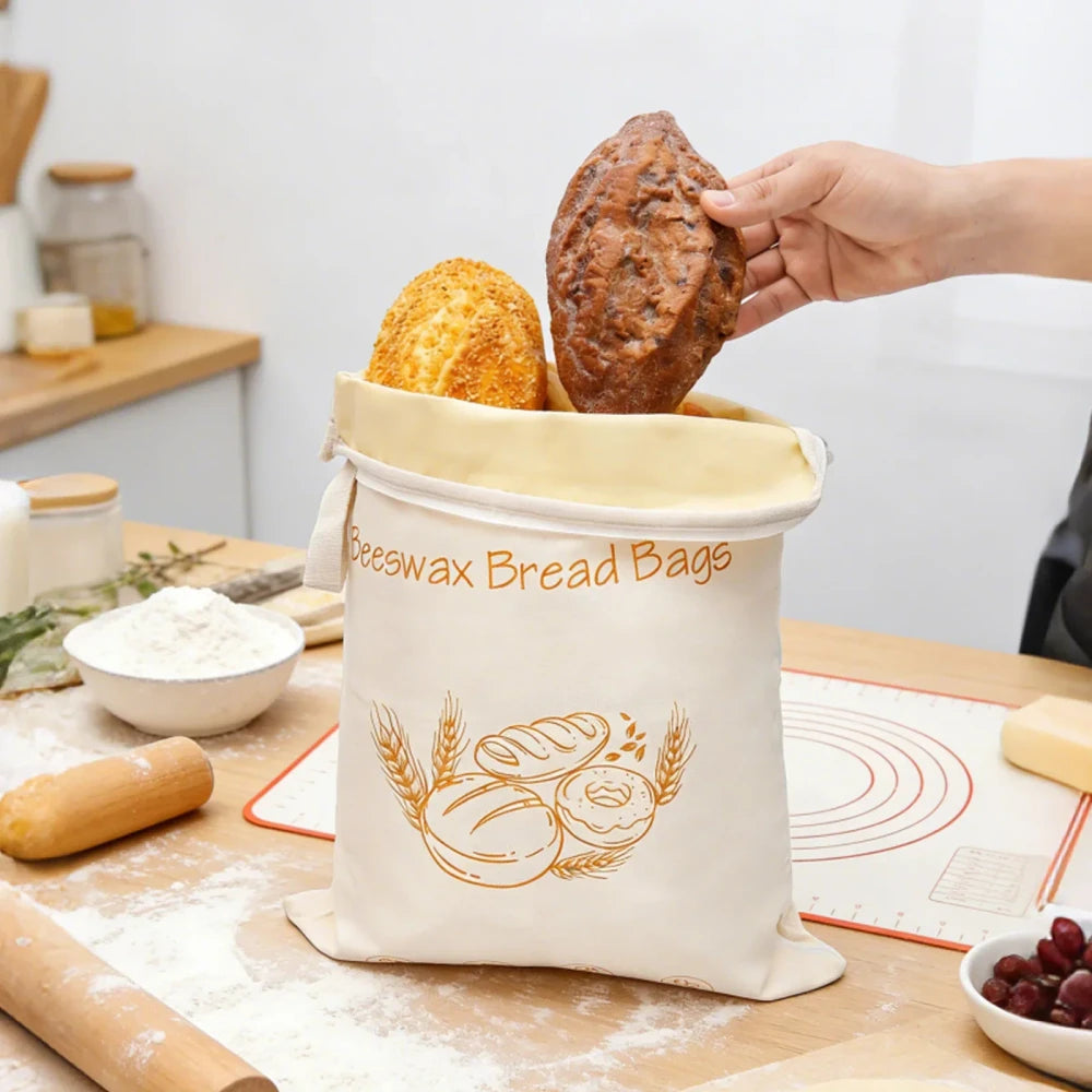 Reusable Beeswax Bread Bag