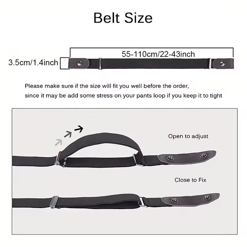 Buckle-Free Stretch Belt Set