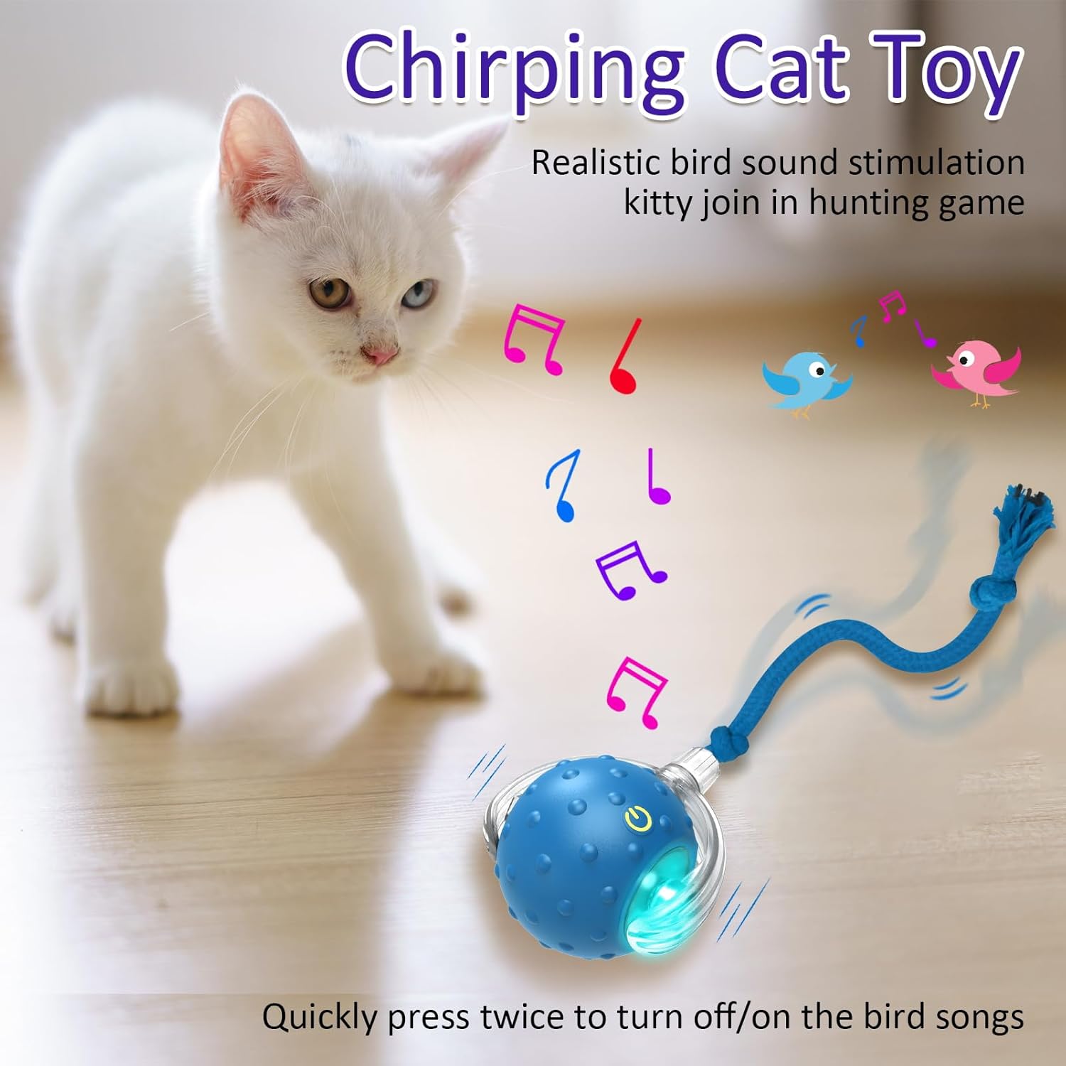 Chirping Cat Play Ball