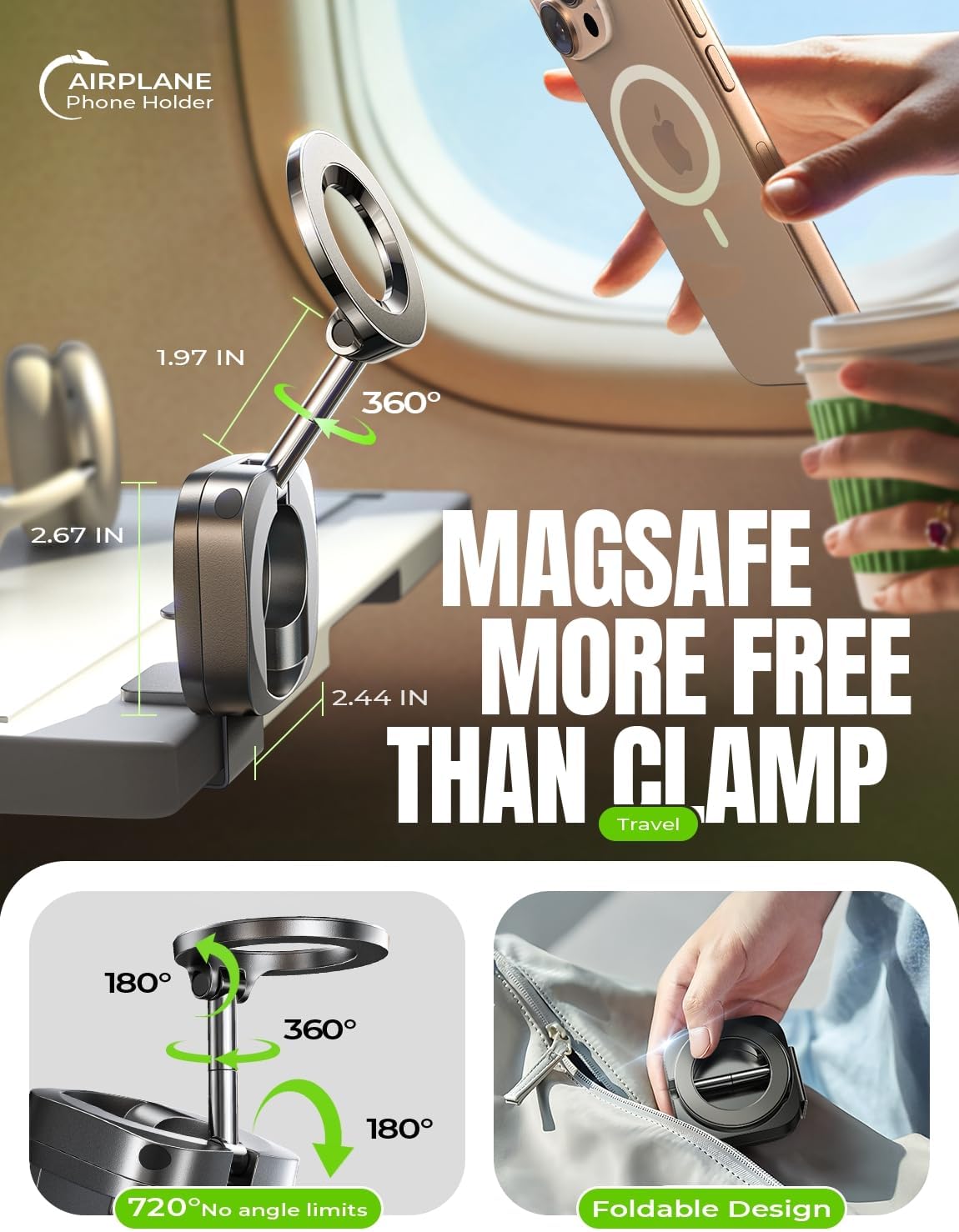 Travel Phone Holder for Flights
