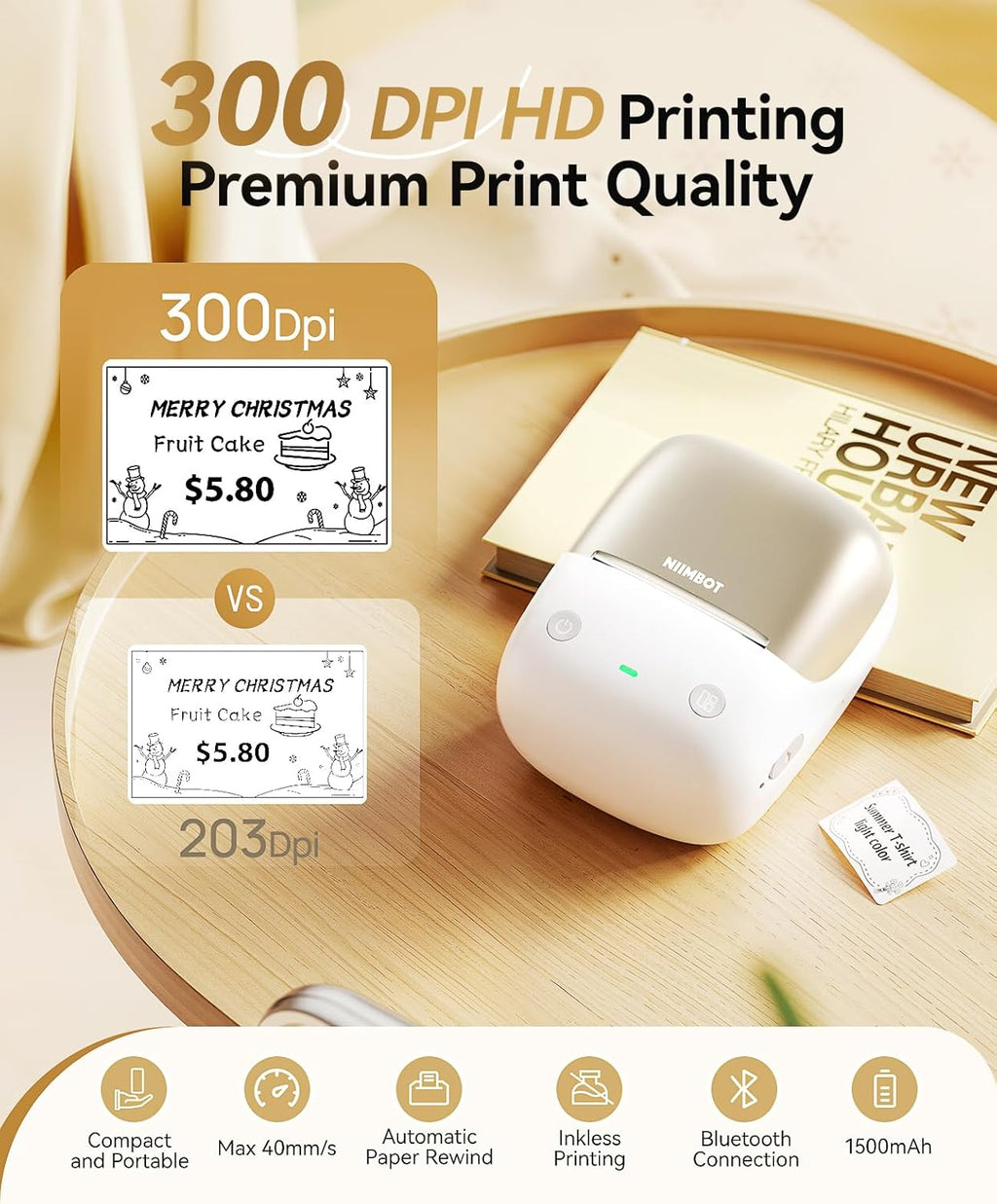 Gold Bluetooth Label Maker