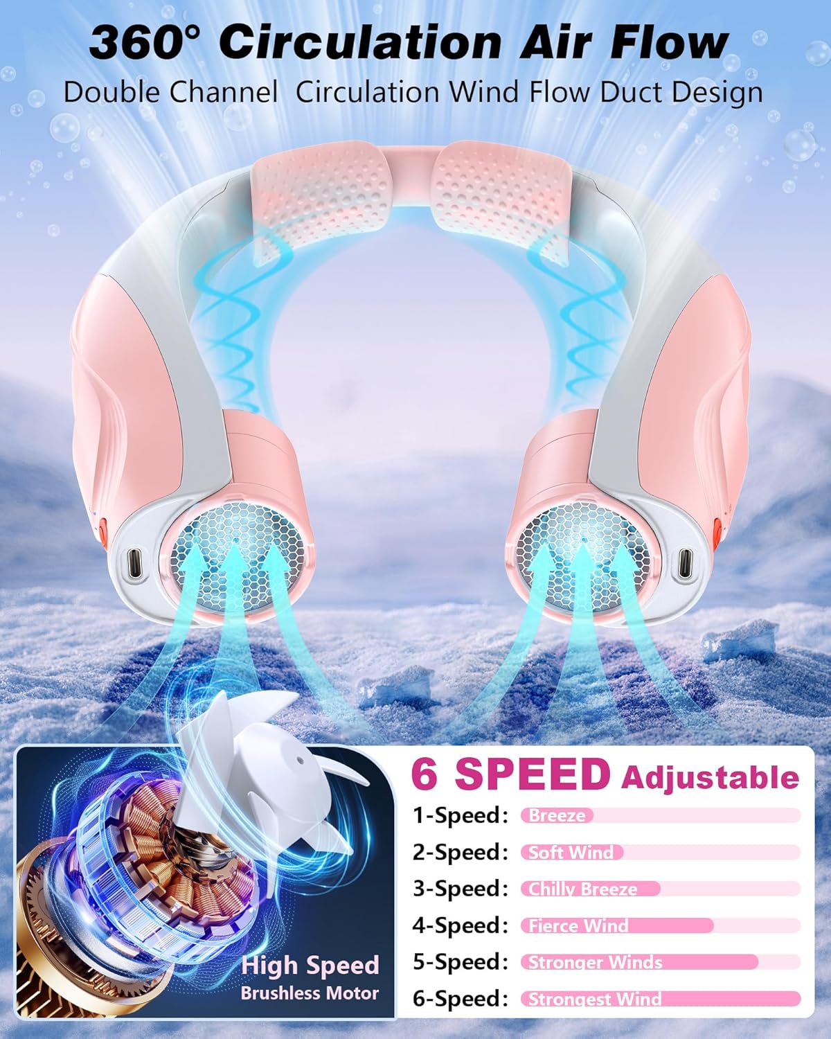 BreezeWear Hands-Free Neck Fan