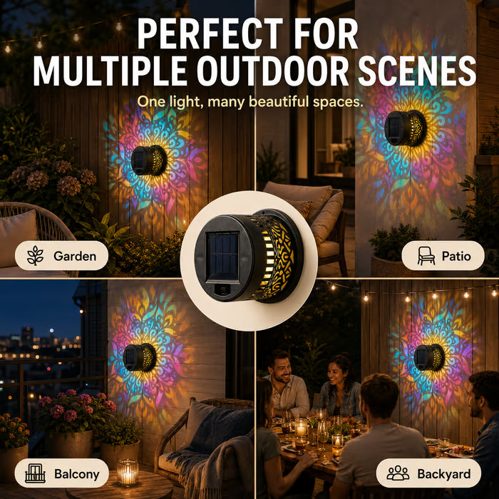 Solar Mandala Wall Lights
