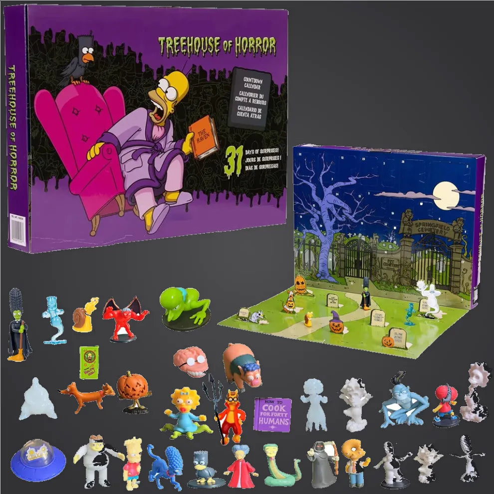 The Simpsons Halloween Countdown Calendar | 30 Days of Spooky Collectible Figures &amp; Treehouse of Horror Display