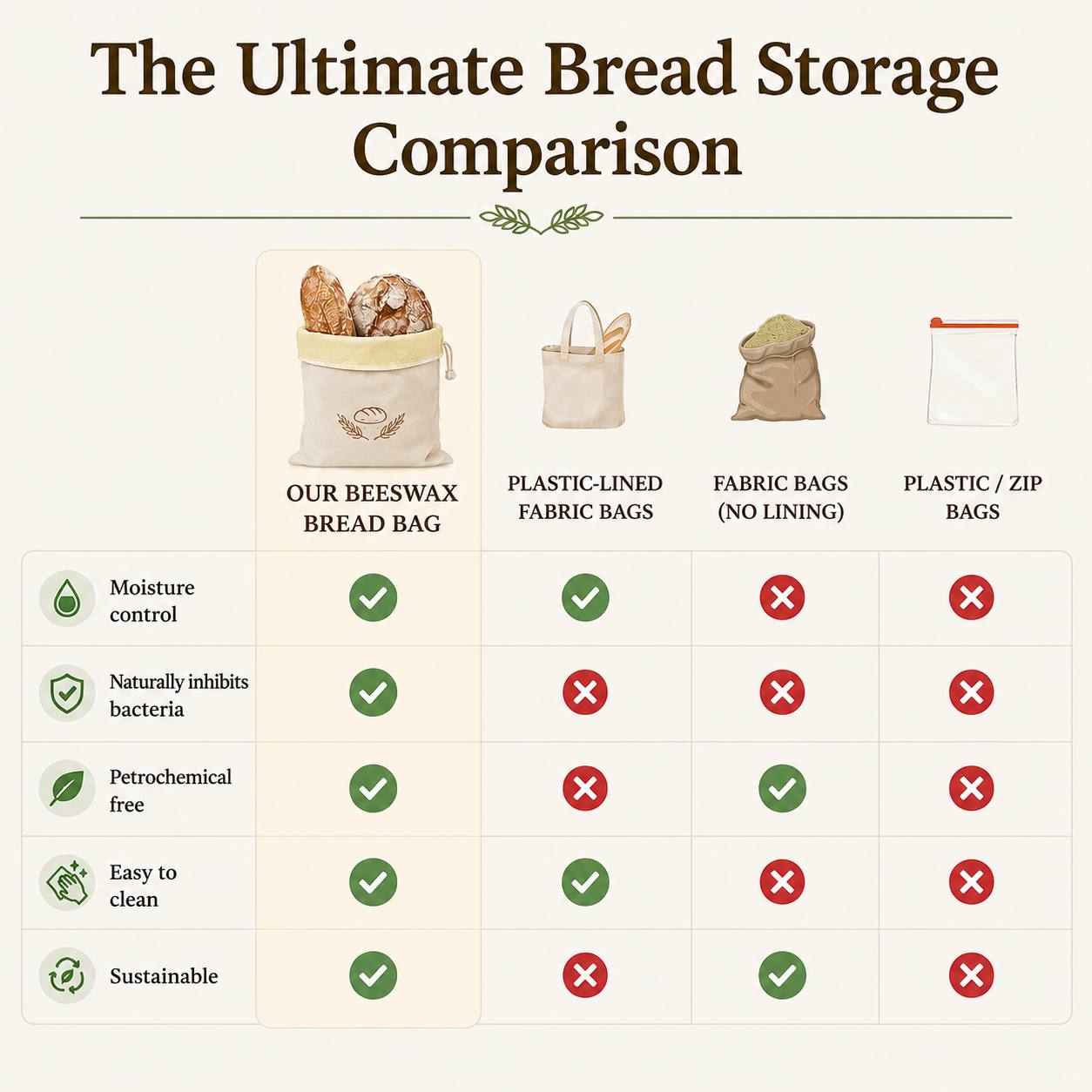Reusable Beeswax Bread Bag